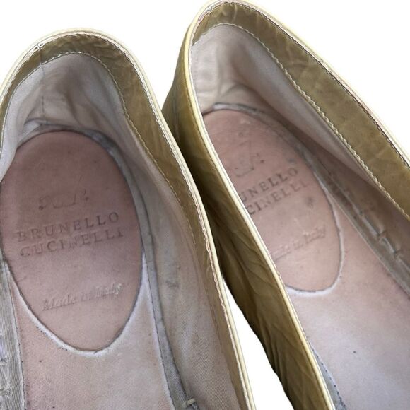 BRUNELLO CUCINELLI Green Patent Leather Espadrilles 36.5 - Picture 7 of 12